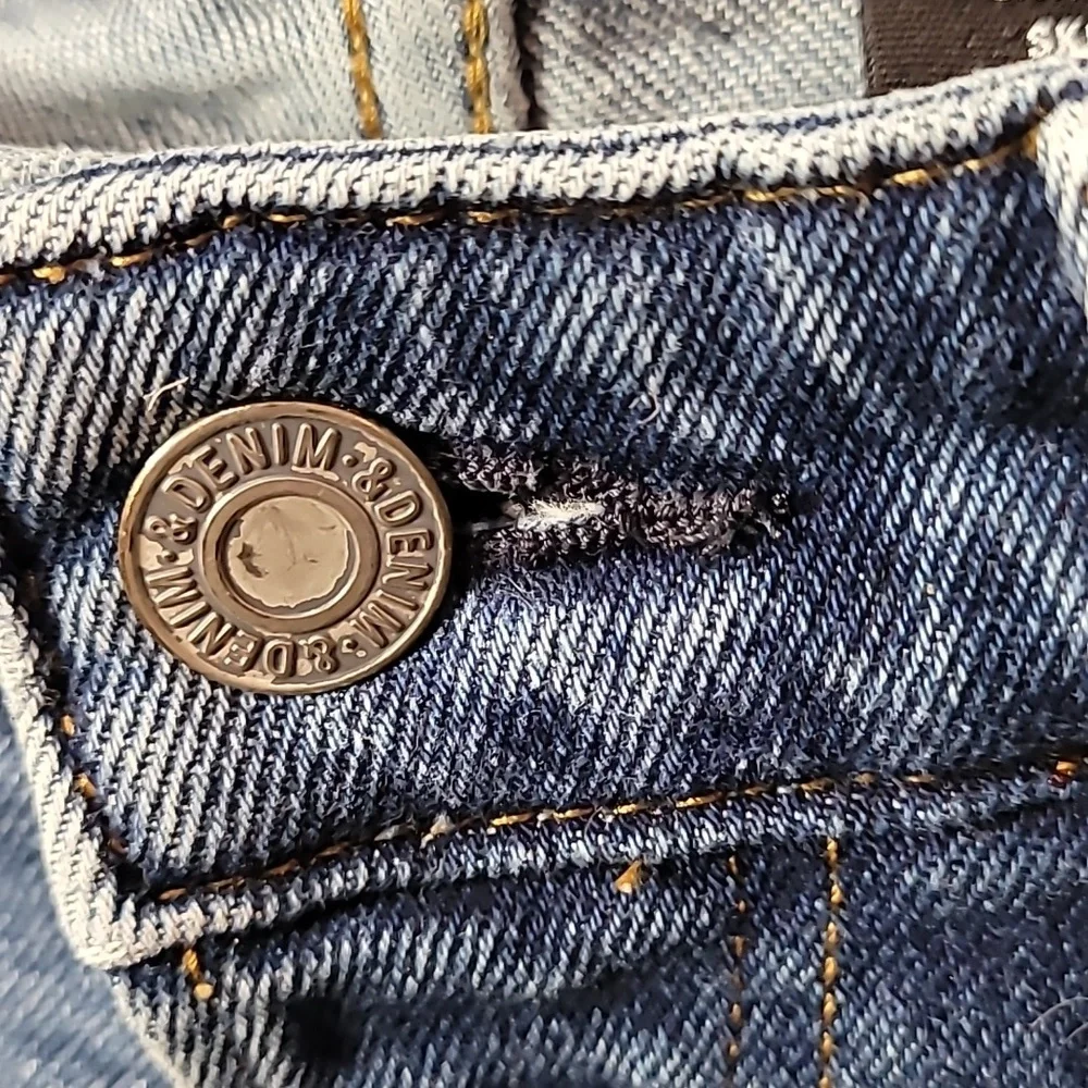 & DENIM Jeans ~ Distressed Skinny Coupe Moulante Jeans with Button-fly - Picture 11 of 13